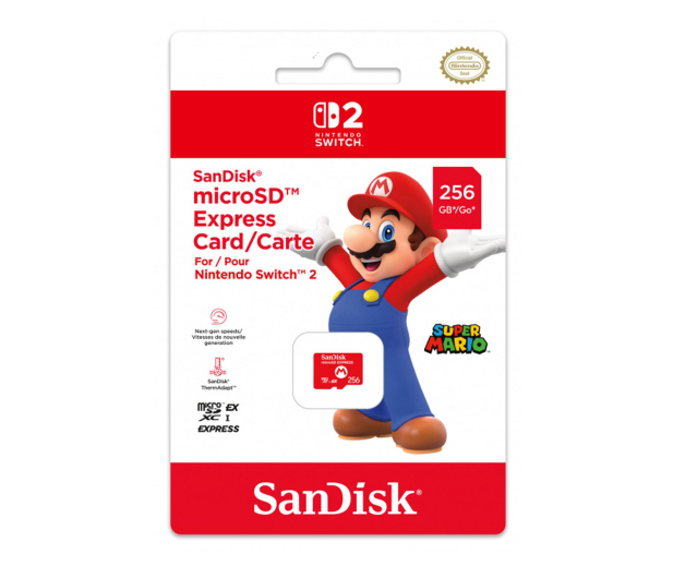 Nintendo Switch 2 microSD Express card 256 GB Sandisk - 1344911 - zdjęcie 2